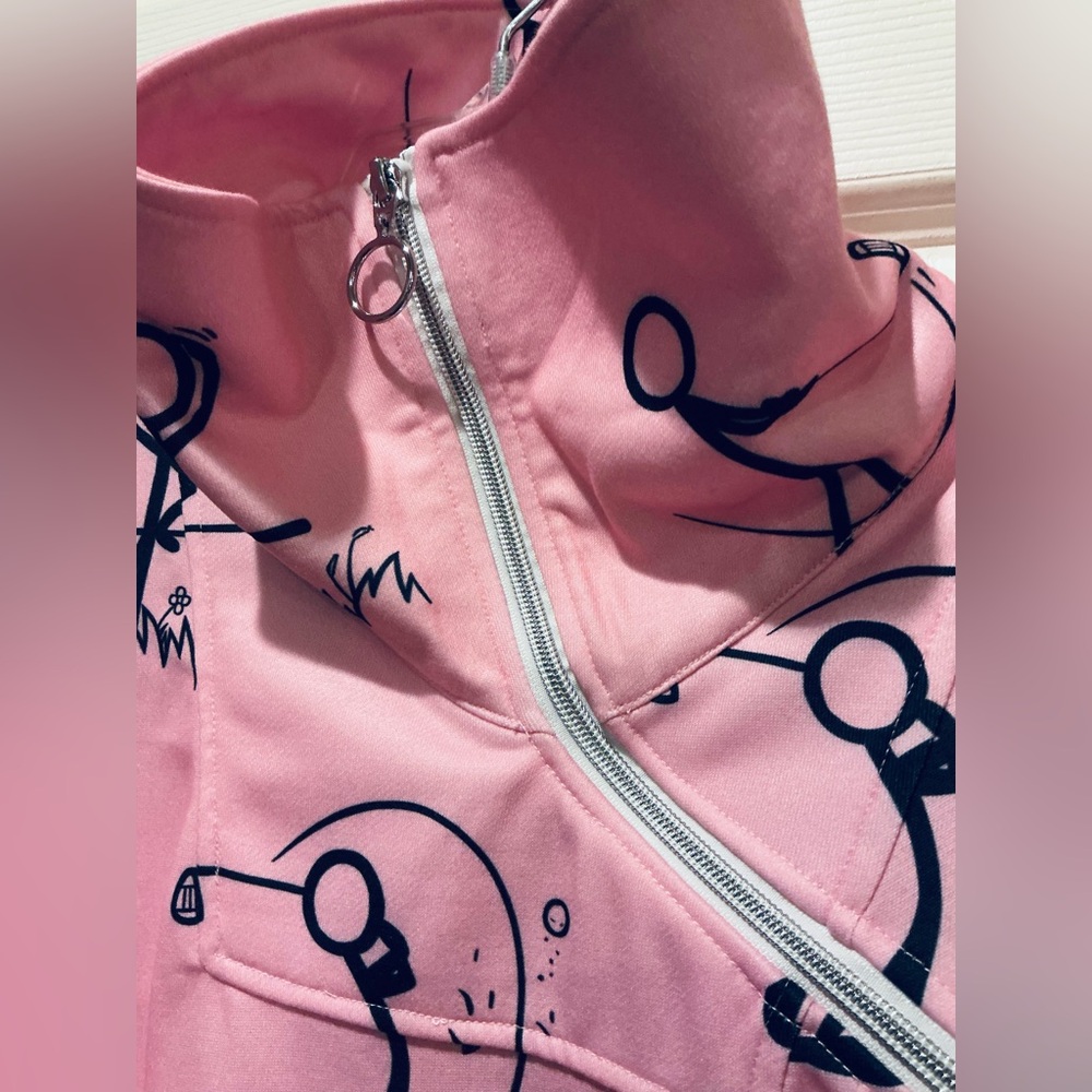Acegolfs NWT Pink Stick Figure Golf Pullover Woman’s Size Large Activewear - Picture 5 of 13